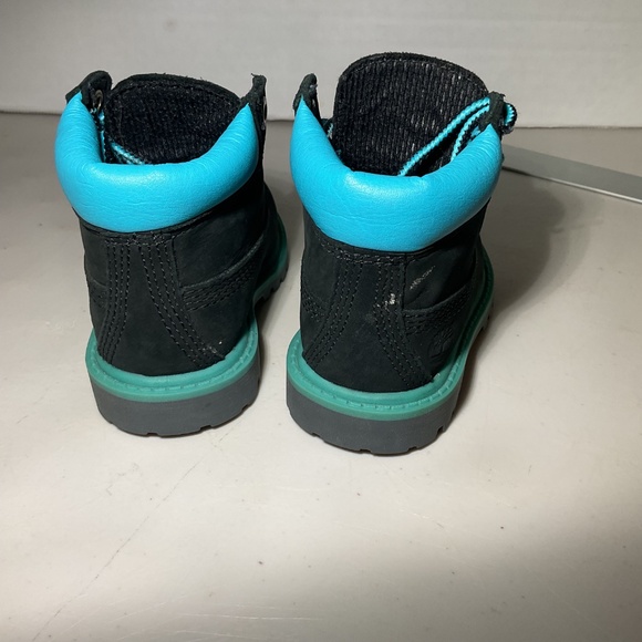 Timberland Black and Blue Toddler Boots Size 4 - Picture 6 of 9
